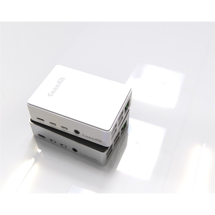 CanaKit Raspberry Pi 4 Starter MAX Kit - Aluminum (Pearl White)